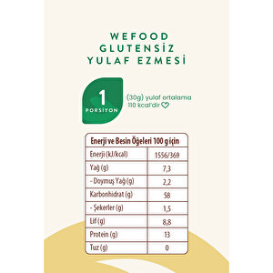 Glutensiz Yulaf Ezmesi 300 Gr