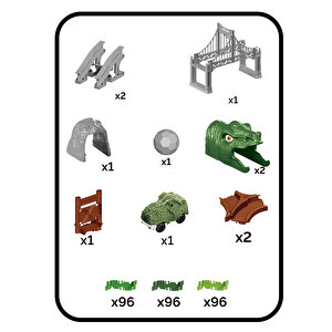 Dinozor Temalı Hareketli Raylar 288 Parça Dinozor Temalı Hareketli Raylar 288 Parça