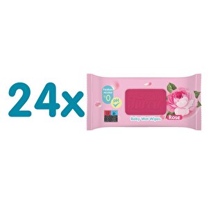 Gül Kokulu Bebek Islak Mendil 24x90 Adet