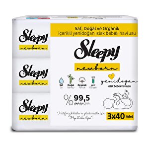 Sleepy Natural Yenidoğan 3x40 Islak H.