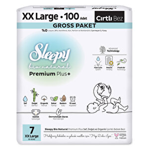 Sleepy Bio Natural 7 Beden 100 Adet