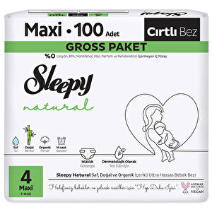 Sleepy Natural 4 Beden 100 Adet Sleepy Natural 4 Beden 100 Adet