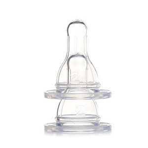 Antikolik PP Biberon Yedek Emziği No:2 Orta Akış İkili