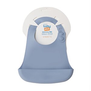 Silikon Mama Önlüğü - Buz Mavisi