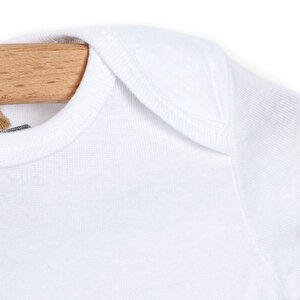 Unisex Beyaz Kısa Kol Body Unisex