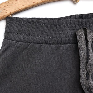 Erkek Bebek Eşofman Alt Şardonlu Kumaş İpli Ribanalı Paça