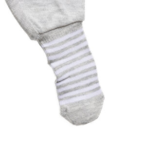 Erkek Bebek 2'li Çoraplı Pantolon İnterlok  Çoraplı Paça