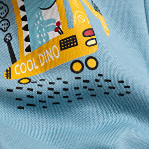 Erkek Bebek 2'li Çoraplı Pantolon İnterlok  Çoraplı Paça