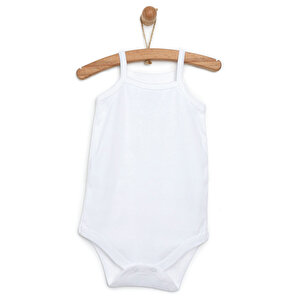 HelloBaby Beyaz İpAskılı Body,Yenidoğan