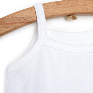 Unisex Beyaz İp Askılı Body Unisex