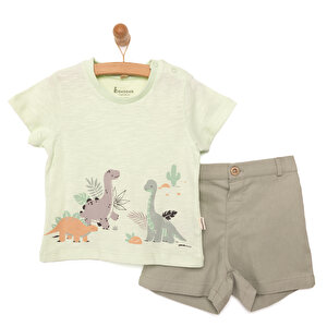 Bebbek Basic Baskılı Tshirt-, Bej, 2 Yaş