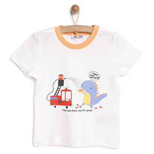 HelloBaby Little Monster Tsh, Ekru, 9 Ay