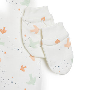 Kız Bebek Yenidoğan 5'li Askı Hastane Çıkışı Çıtçıtlı Bisiklet Yaka Uzun Kol Mint