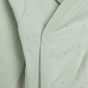 Kız Bebek Yenidoğan 5'li Askı Hastane Çıkışı Çıtçıtlı Bisiklet Yaka Uzun Kol Mint