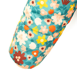 Basic Çiçek Baskılı Kulaklı Kapüşonlu Mont Kız Bebek Basic Çiçek Baskılı Kulaklı Kapüşonlu Mont Kız Bebek