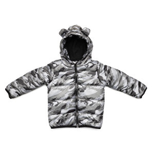 Basic Metraj Baskılı Kulaklı Kapüşonlu Mont Erkek Bebek Basic Metraj Baskılı Kulaklı Kapüşonlu Mont Erkek Bebek