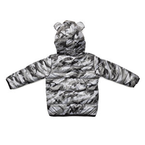 Basic Metraj Baskılı Kulaklı Kapüşonlu Mont Erkek Bebek Basic Metraj Baskılı Kulaklı Kapüşonlu Mont Erkek Bebek