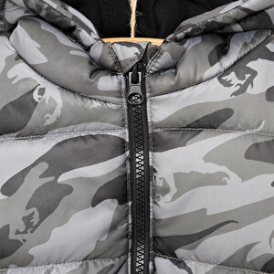 Basic Metraj Baskılı Kulaklı Kapüşonlu Mont Erkek Bebek Basic Metraj Baskılı Kulaklı Kapüşonlu Mont Erkek Bebek