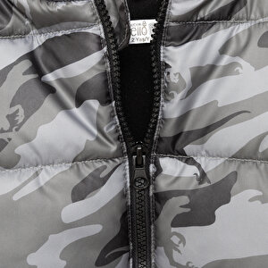 Basic Metraj Baskılı Kulaklı Kapüşonlu Mont Erkek Bebek Basic Metraj Baskılı Kulaklı Kapüşonlu Mont Erkek Bebek