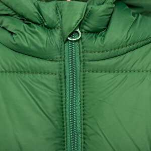 Basic Kapüşonlu Kulaklı Mont Erkek Bebek