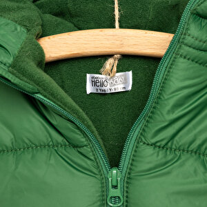 Basic Kapüşonlu Kulaklı Mont Erkek Bebek