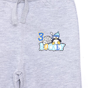 Basic Az Şardonlu Buz Hokeyi ve Penguen Baskılı Eşofman Alt Unisex Basic Az Şardonlu Buz Hokeyi ve Penguen Baskılı Eşofman Alt Unisex