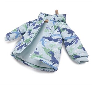 Metraj Baskılı Kapüşonlu Mont Erkek Bebek