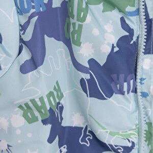 Metraj Baskılı Kapüşonlu Mont Erkek Bebek