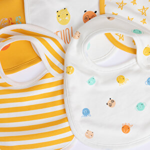 5'li Arkası Havlu Önlük / Jungle-Sarı