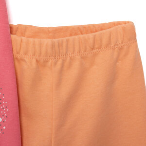 Kız Bebek 2'li Çorap Pantolon İnterlok Nar Çiçeği Kız Bebek 2'li Çorap Pantolon İnterlok Nar Çiçeği