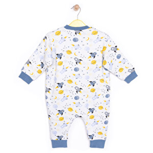 Unisex Uyku Tulum İnterlok Uzay Fügürlü Fermuarlı 1 Tog Uzun Kol Ekru Unisex Uyku Tulum İnterlok Uzay Fügürlü Fermuarlı 1 Tog Uzun Kol Ekru