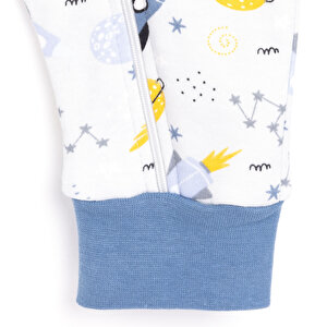 Unisex Uyku Tulum İnterlok Uzay Fügürlü Fermuarlı 1 Tog Uzun Kol Ekru Unisex Uyku Tulum İnterlok Uzay Fügürlü Fermuarlı 1 Tog Uzun Kol Ekru