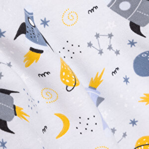 Unisex Uyku Tulum İnterlok Uzay Fügürlü Fermuarlı 1 Tog Uzun Kol Ekru Unisex Uyku Tulum İnterlok Uzay Fügürlü Fermuarlı 1 Tog Uzun Kol Ekru