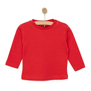 Unisex Tişört İnterlok Çıtçıtlı Bisiklet Yaka Uzun Kol