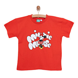 Disney Minnie Mouse Kız T, Kırmızı, 9 Ay