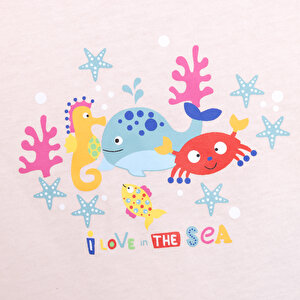 Kız Kısa Kol Pijama Takımı Kız Bebek Kız Kısa Kol Pijama Takımı Kız Bebek