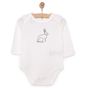 HelloBaby Erkek Uzun Kol Bod, Ekru, 3 Ay