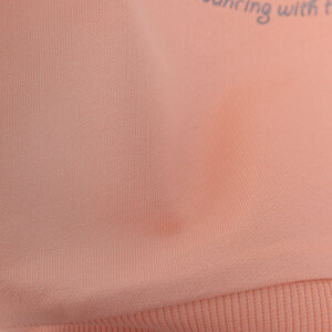 Kız Bebek Sweatshirt Şardonlu Bisiklet Yaka Uzun Kol Pembe Kız Bebek Sweatshirt Şardonlu Bisiklet Yaka Uzun Kol Pembe