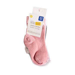 Düz Renkli  Kız 5'li Soket Çorap Kız Bebek