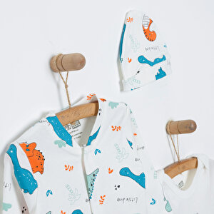 Erkek Tulum-Body-Şapka Erkek Bebek