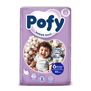 POFY XL 6 Numara Bebek Bezi 50, 6 Beden
