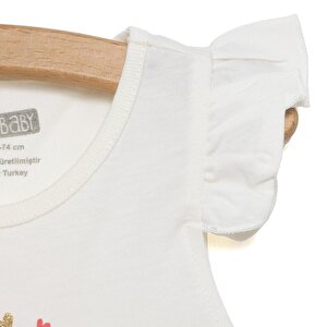 Basic Kız Kuş Baskılı Atlet T-shirt Kız Bebek Basic Kız Kuş Baskılı Atlet T-shirt Kız Bebek