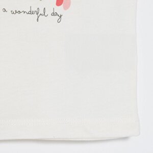 Basic Kız Kuş Baskılı Atlet T-shirt Kız Bebek Basic Kız Kuş Baskılı Atlet T-shirt Kız Bebek