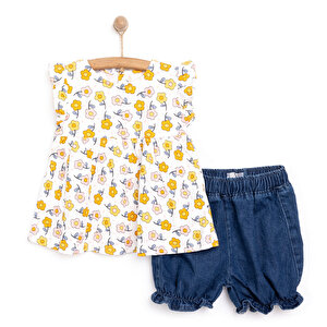 Flowers Kız Tshirt-Şort Kız Bebek