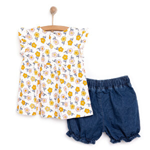 Flowers Kız Tshirt-Şort Kız Bebek