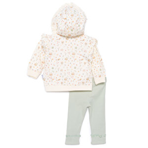 Yenidoğan Cute Duck Hırka Tshirt Tayt Kız Bebek Yenidoğan Cute Duck Hırka Tshirt Tayt Kız Bebek