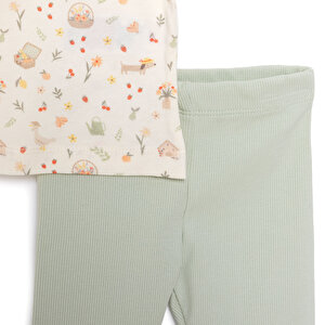 Yenidoğan Cute Duck Hırka Tshirt Tayt Kız Bebek Yenidoğan Cute Duck Hırka Tshirt Tayt Kız Bebek