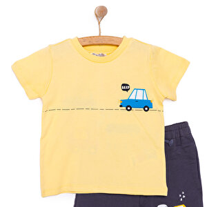 Cars&Roads Araba Baskılı Erkek Tshirt-Şort Erkek Bebek Cars&Roads Araba Baskılı Erkek Tshirt-Şort Erkek Bebek