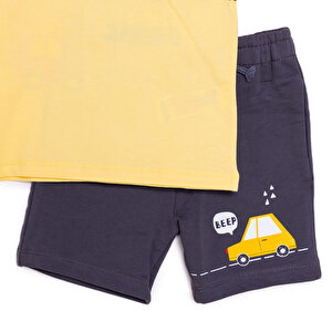 Cars&Roads Araba Baskılı Erkek Tshirt-Şort Erkek Bebek Cars&Roads Araba Baskılı Erkek Tshirt-Şort Erkek Bebek