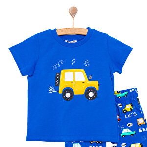 Cars&Roads Araba Baskılı Erkek Tshirt-Şort Erkek Bebek